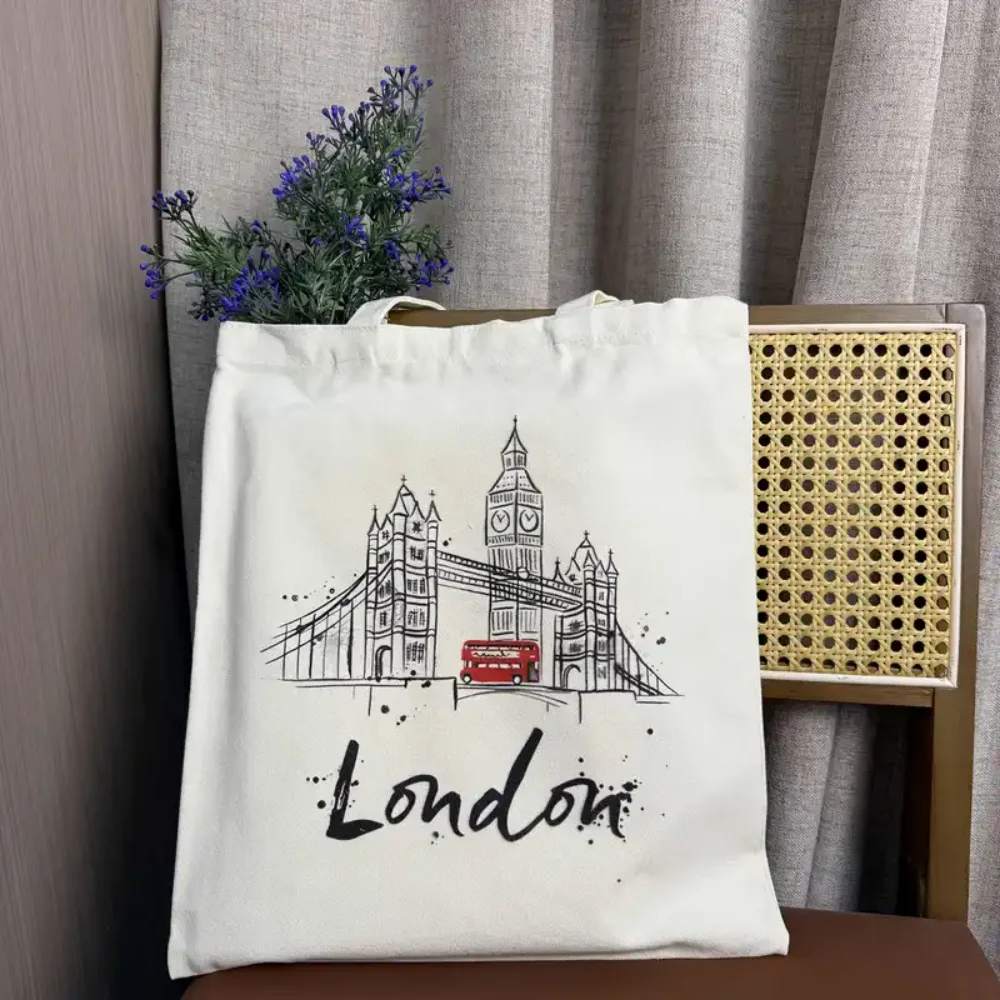 Ink Sketch London Tower Bridge Bus Letter Print Canvas Tote Bag Handbag For Daily Shopping School Commute Casual Shoulder Bag
Ink Sketch London Tower Bridge Bus Letter Print Canvas Tote Bag Handbag For Daily Shopping School Commute Casual Shoulder Bag