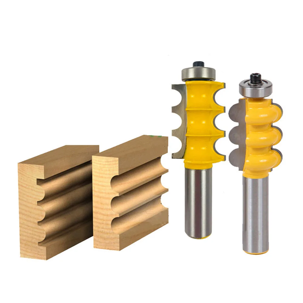 2PC/Set 1/2" 12.7MM Shank Milling Cutter Wood Carving Triple Bead Column Molding Router Bit Set Line Tenon Woodworking Cutter
2PC/Set 1/2" 12.7MM Shank Milling Cutter Wood Carving Triple Bead Column Molding Router Bit Set Line Tenon Woodworking Cutter