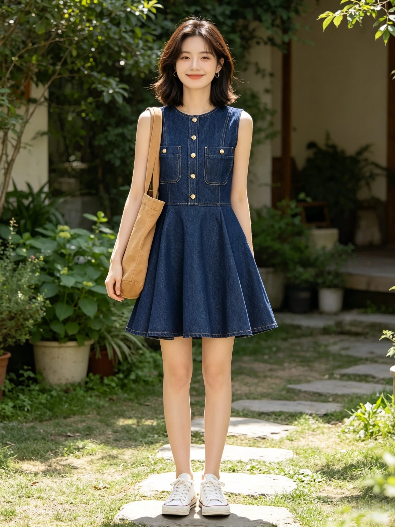 M Home 100% Pure Cotton Retro Sleeveless Denim Dress Women Summer Waist Cinching Slim A-Line Skirt Casual Knitted Dress
M Home 100% Pure Cotton Retro Sleeveless Denim Dress Women Summer Waist Cinching Slim A-Line Skirt Casual Knitted Dress