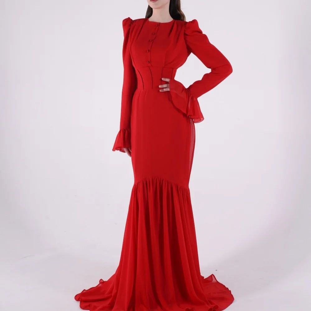 Customized High Quality Elegant Long Sleeves Evening Dress Mermaid Floor-length Modern Style Elegant Party Wedding
Customized High Quality Elegant Long Sleeves Evening Dress Mermaid Floor-length Modern Style Elegant Party Wedding