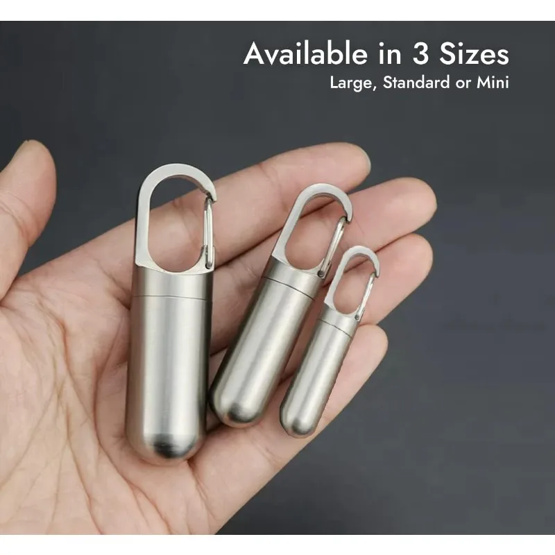 Small pocket pill box keychain, portable waterproof pill box, titanium alloy travel pill container, cute keychain pill holder
Small pocket pill box keychain, portable waterproof pill box, titanium alloy travel pill container, cute keychain pill holder