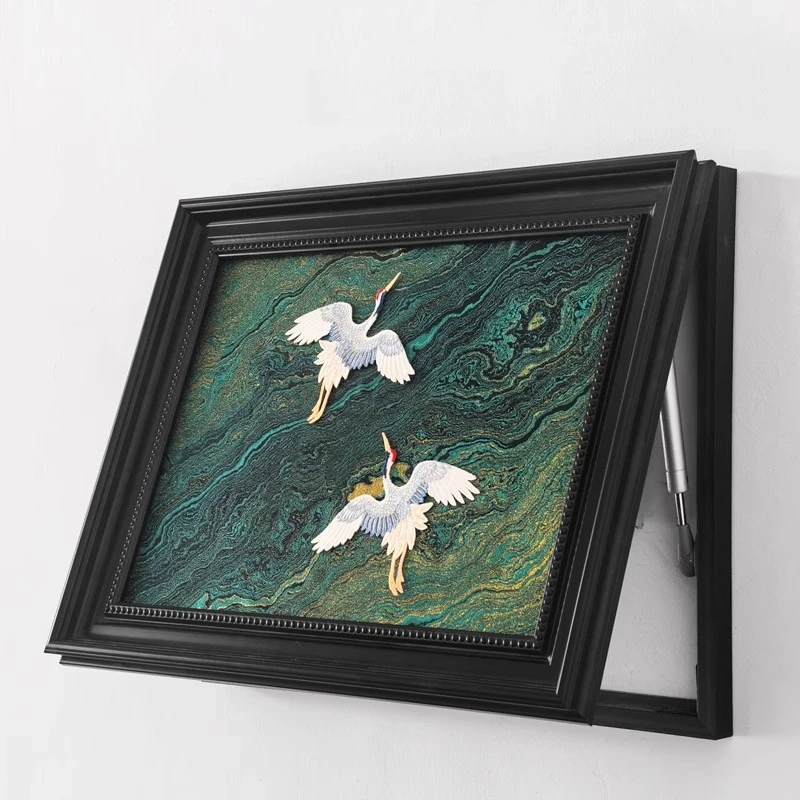"Xianyun Wild Crane" Oriental Aesthetics Hydraulic Pole Meter Box Meter Box Block New Chinese Embroidery Decorative Painting
"Xianyun Wild Crane" Oriental Aesthetics Hydraulic Pole Meter Box Meter Box Block New Chinese Embroidery Decorative Painting