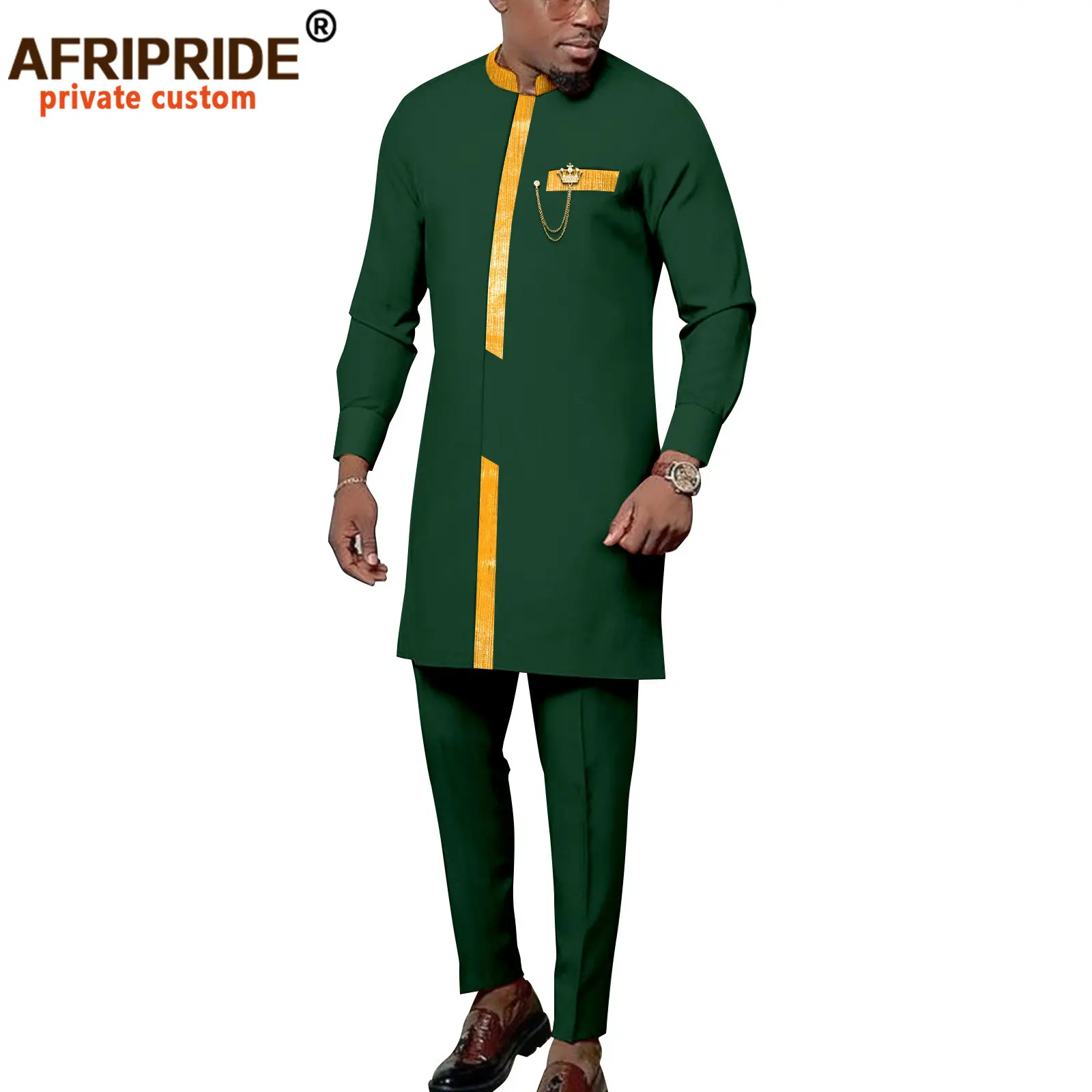 African Suits for Men Tracksuit Embroidery Shirts and Pant 2 Piece Set Ankara Outfits Dashiki Clothes with Chain A2316009
African Suits for Men Tracksuit Embroidery Shirts and Pant 2 Piece Set Ankara Outfits Dashiki Clothes with Chain A2316009