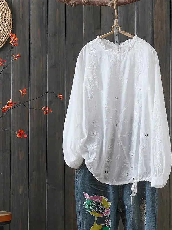 High-End Japanese Sle Embroidered Floral Women's Design Sun Protection irt Loose Fit round Ne Long Sve Casual S...
High-End Japanese Sle Embroidered Floral Women's Design Sun Protection irt Loose Fit round Ne Long Sve Casual S...