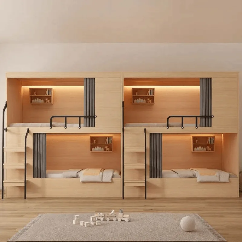 Youth hostel bunk beds Fully enclosed high and low beds Youth hostel bunk beds 2nd floor Space capsule Learning bed
Youth hostel bunk beds Fully enclosed high and low beds Youth hostel bunk beds 2nd floor Space capsule Learning bed