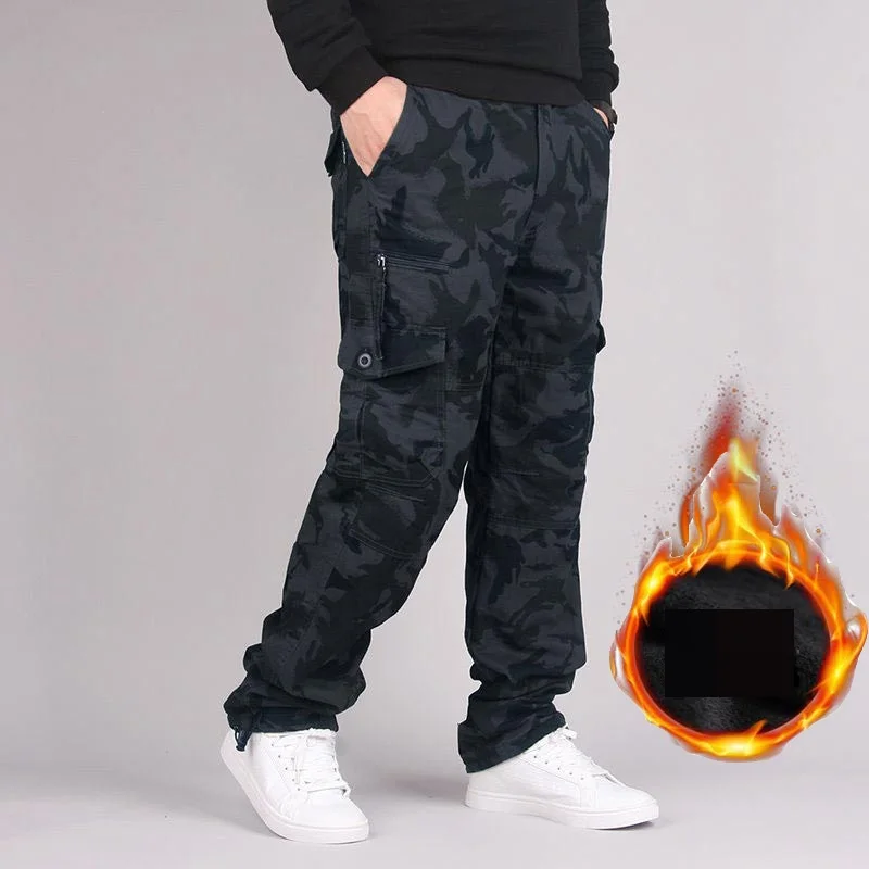 Winter Thick Fleece Casual Pants Men Cotton New Tactical Baggy Cargo Pants Double Layer Warm Thermal Straight Long Trousers
Winter Thick Fleece Casual Pants Men Cotton New Tactical Baggy Cargo Pants Double Layer Warm Thermal Straight Long Trousers