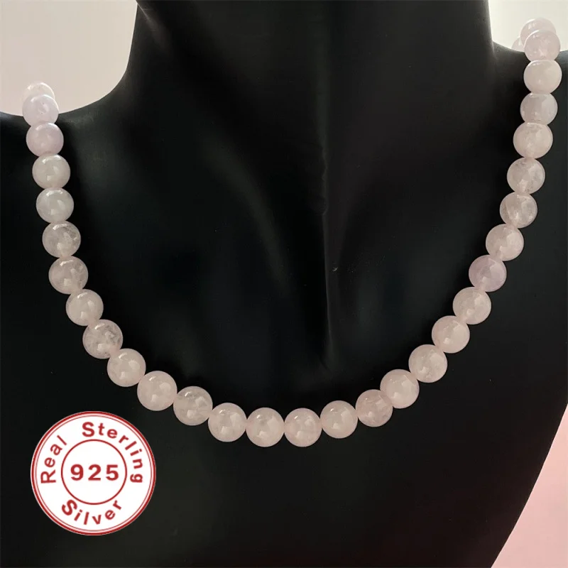 925 Sterling Silver Necklace TO Pink Crystal Necklace Beaded Ladies Stylish Simple Birthday Party Jewelry Gift
925 Sterling Silver Necklace TO Pink Crystal Necklace Beaded Ladies Stylish Simple Birthday Party Jewelry Gift