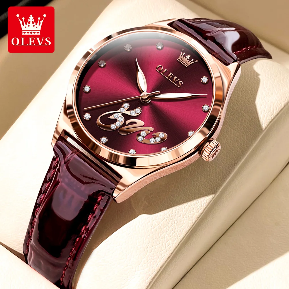 OLEVS New Womens Watches Top Brand Luxury Diamond Quartz Watch for Women Leather Strap Waterproof Luminous Ladies Wristwatches
OLEVS New Womens Watches Top Brand Luxury Diamond Quartz Watch for Women Leather Strap Waterproof Luminous Ladies Wristwatches