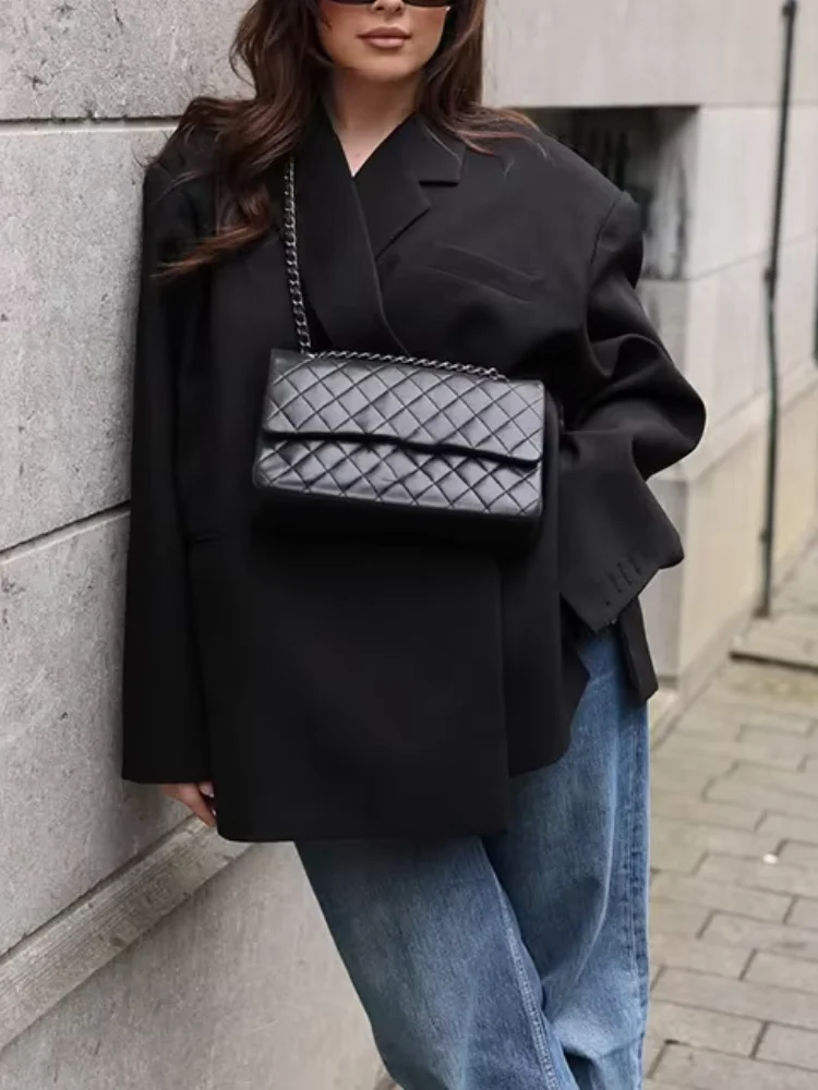 Solid Lapel Blazer Women Coats Fashion Full Sleeve Pocket One Button Jackets 2026 Autumn Daily Office Lady Commute Outwear
Solid Lapel Blazer Women Coats Fashion Full Sleeve Pocket One Button Jackets 2026 Autumn Daily Office Lady Commute Outwear