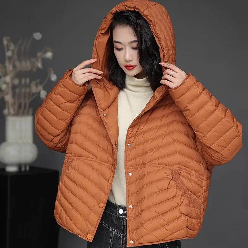 Women's Lightweight Loose Fit Du down Jaet Hooded Stitching Design Autumn Winter New Sle Commute Sle Straight Tube
Women's Lightweight Loose Fit Du down Jaet Hooded Stitching Design Autumn Winter New Sle Commute Sle Straight Tube