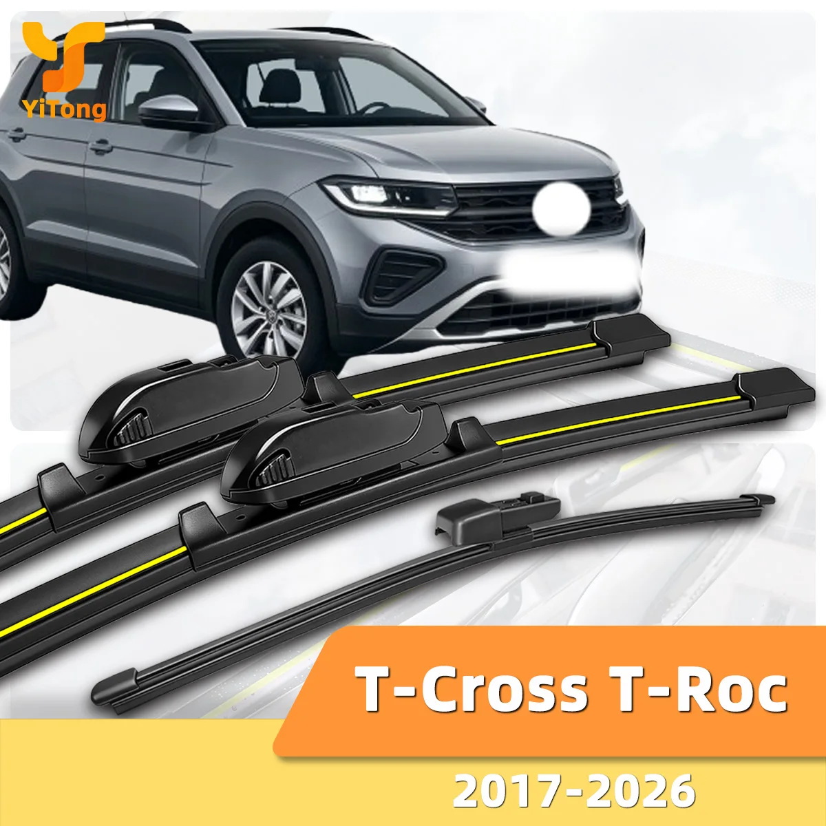 Wiper Suitable For Volkswagen VW T-Cross/T-Roc (2017-2026) Natural Rubber Strip Boneless Silence Car Windshield Wiper Auto parts
Wiper Suitable For Volkswagen VW T-Cross/T-Roc (2017-2026) Natural Rubber Strip Boneless Silence Car Windshield Wiper Auto parts