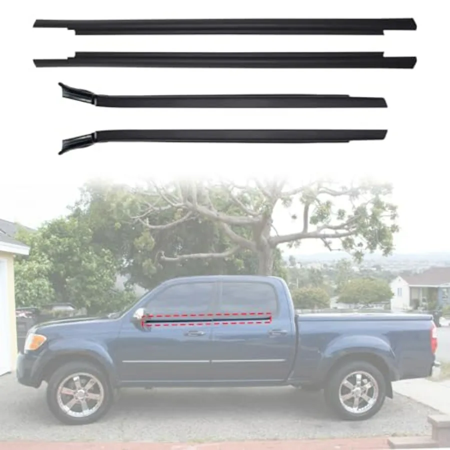 Front Rear Window Trim Compatible with Toyota Tundra Double Cab 2004-2006 Window Molding Weatherstrip OE 75720-0C010 75710-0C01
Front Rear Window Trim Compatible with Toyota Tundra Double Cab 2004-2006 Window Molding Weatherstrip OE 75720-0C010 75710-0C01