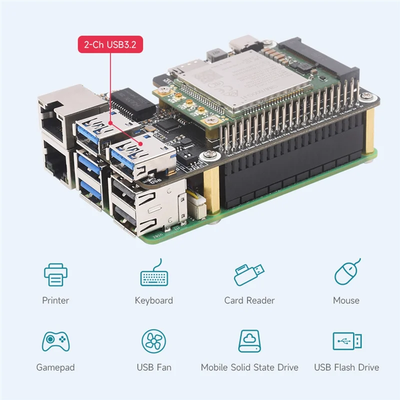 AC56-For Raspberry Pi 5 Pcle To Minipcle Gbe USB3.2 HAT+ Gigabit Ethernet With SIM7600G-H 4G Module Supports Minipcie
AC56-For Raspberry Pi 5 Pcle To Minipcle Gbe USB3.2 HAT+ Gigabit Ethernet With SIM7600G-H 4G Module Supports Minipcie