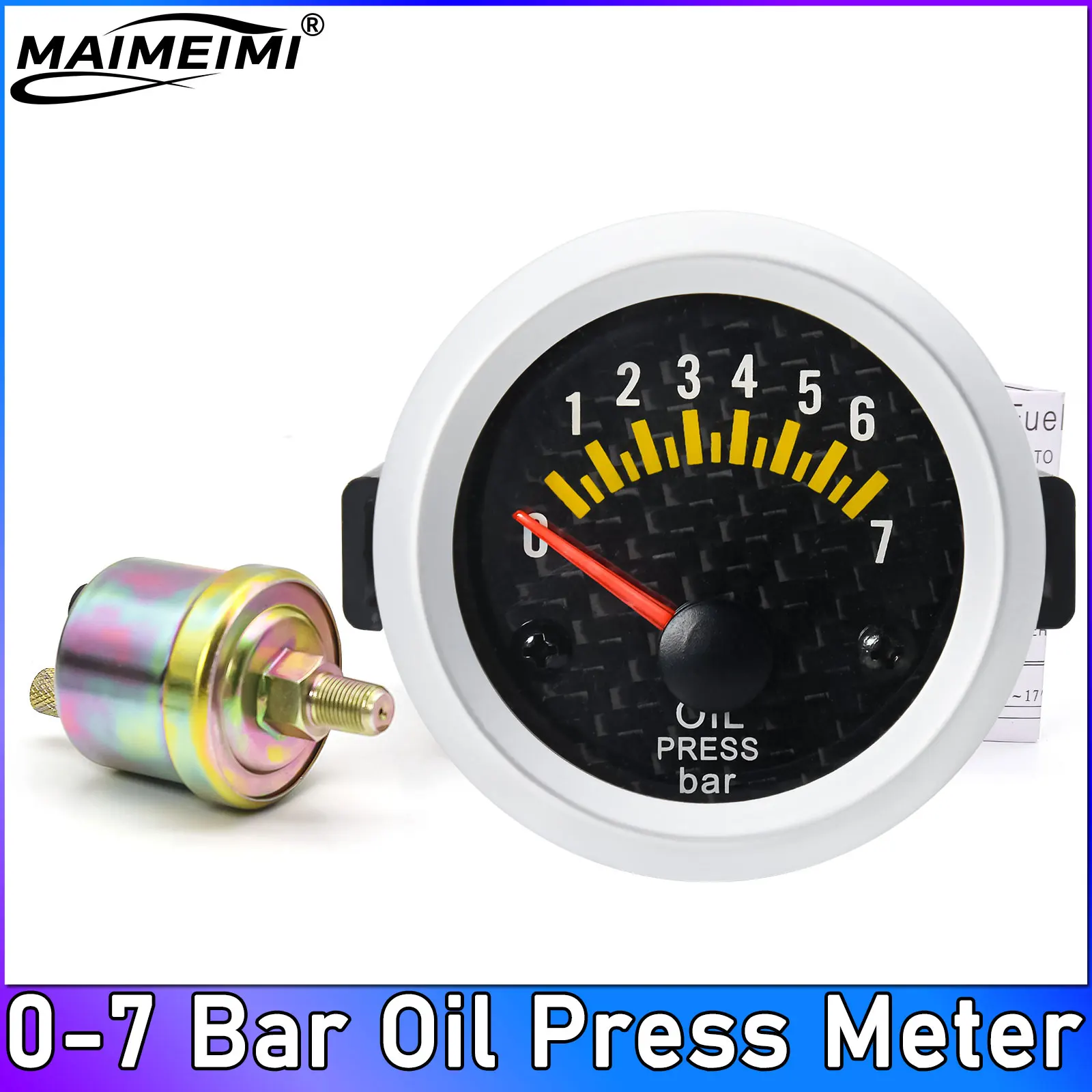 Universal Fuel Pressure Gauge Liquid 0-7 Bar Pointer Oil Press Meter + Oil Press Sensor 1/8 NPT Mechanical Oil Pressure
Universal Fuel Pressure Gauge Liquid 0-7 Bar Pointer Oil Press Meter + Oil Press Sensor 1/8 NPT Mechanical Oil Pressure