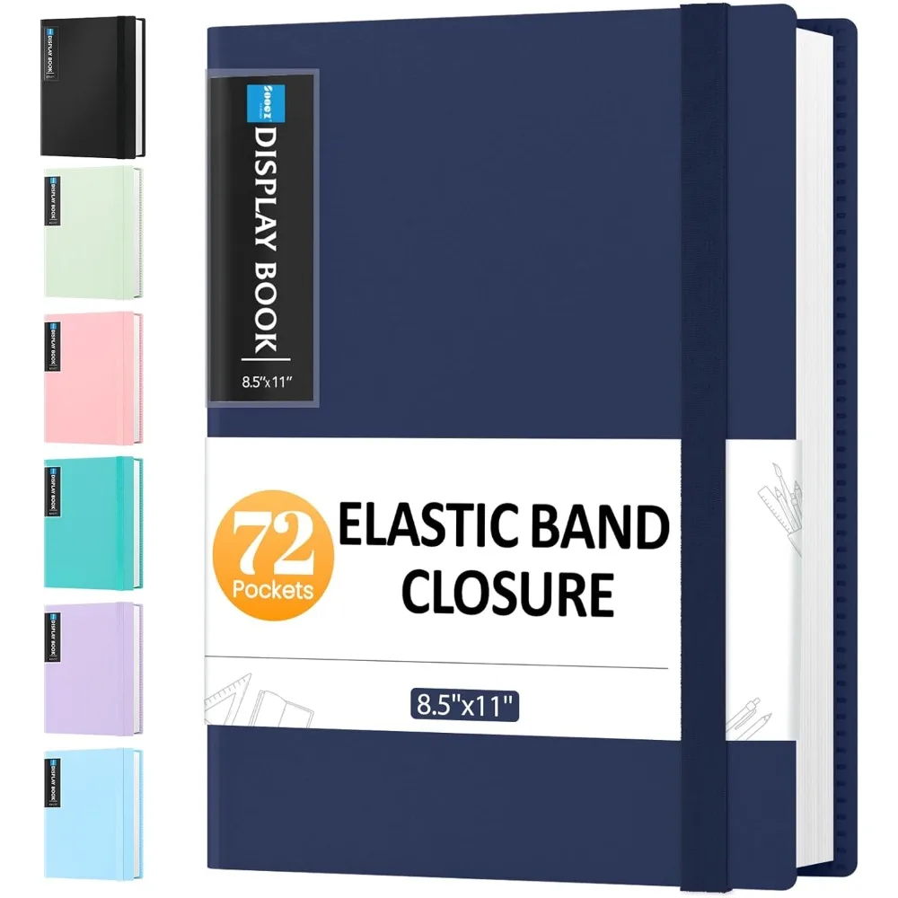 72 Pocket Binder with Plastic Sleeves & Elastic Band, Large Capacity 8.5x11 Presentation Book Display 144 Pages, Art Portfolio
72 Pocket Binder with Plastic Sleeves & Elastic Band, Large Capacity 8.5x11 Presentation Book Display 144 Pages, Art Portfolio