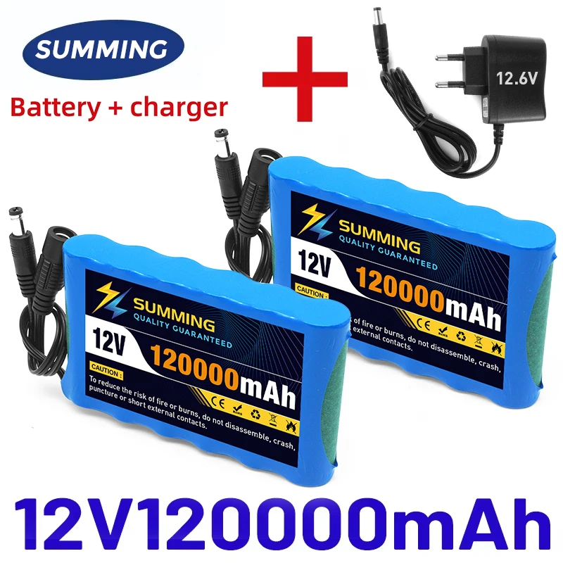 12V 120000mAh Lithium Battery Pack Capacity DC 12.6V 120Ah CCTV Camera Monitor,Fishing Lights,Xenon Lamp,Loudspeakers + Charger
12V 120000mAh Lithium Battery Pack Capacity DC 12.6V 120Ah CCTV Camera Monitor,Fishing Lights,Xenon Lamp,Loudspeakers + Charger