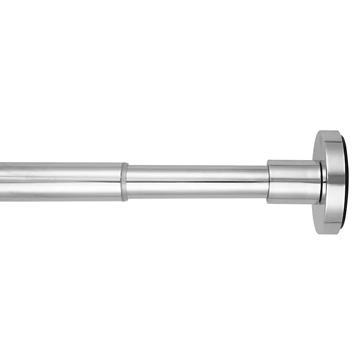 Never Rust Spring Tension Curtain Rod 43-73 Inch, Non-Slip Shower Rod, Stainless Steel 304