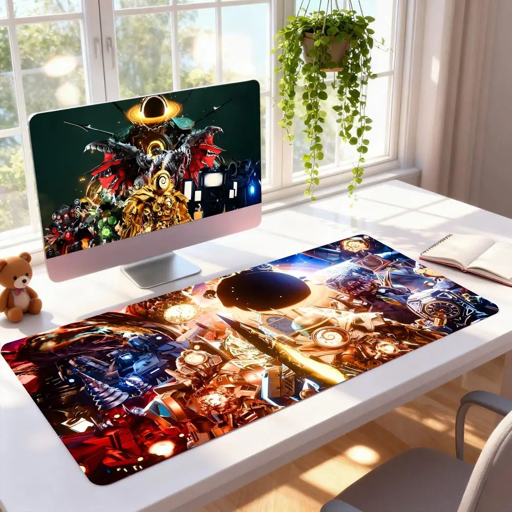 Skibidi Туалет ТВ Камера Человек Коврик Для Мыши Резиновый Компьютер Ноутбук Официальная Игра Цветной Принт Эстетический Довольно Модный Роскошный Коврик