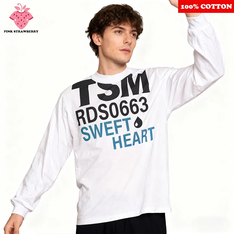 Street Trend Letter Print T-shirt Men Women 2025 Autumn New 100% Cotton White O-Neck Long sleeves T-shirt Y2k Top Men clothing 
Street Trend Letter Print T-shirt Men Women 2025 Autumn New 100% Cotton White O-Neck Long sleeves T-shirt Y2k Top Men clothing