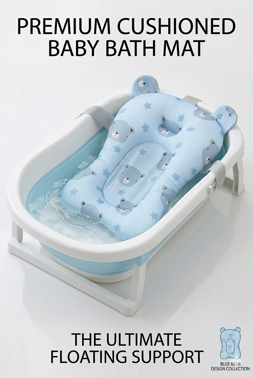 Newborn Baby Bath Pad Non-Slip Bathtub Seat Support Mat, Safety Security Bath Pillow Floating Soft Cushion for Infant
Newborn Baby Bath Pad Non-Slip Bathtub Seat Support Mat, Safety Security Bath Pillow Floating Soft Cushion for Infant