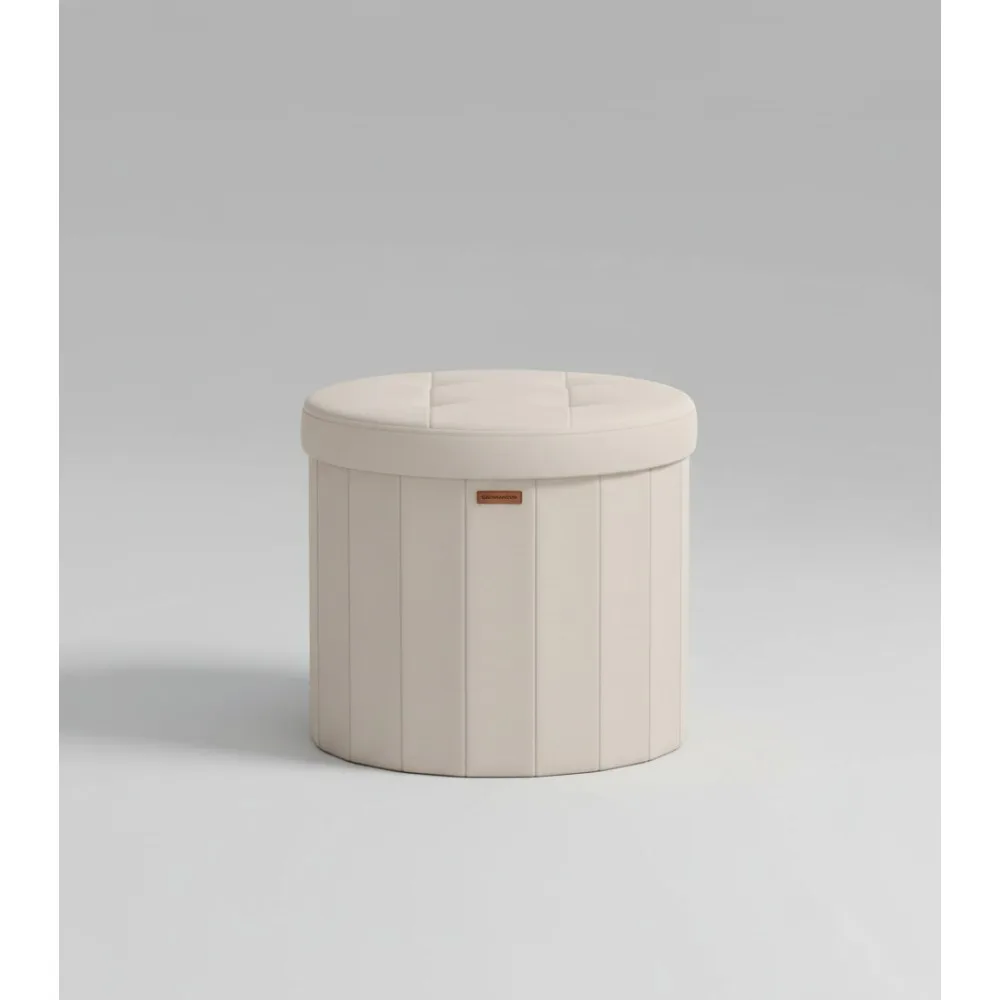 Foldable Storage Ottoman with Removable Lid, Velvet Footrest Stool for Living Room, Bedroom, Easy Assembly, Cappuccino Beige
Foldable Storage Ottoman with Removable Lid, Velvet Footrest Stool for Living Room, Bedroom, Easy Assembly, Cappuccino Beige