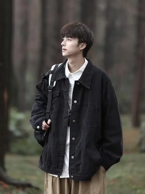 Sli Bla Denim Jaet Men's Spring Autumn Sle American Retro Trendy High-End Workwear Loose Fit Multi-ket Jeans Cloth
Sli Bla Denim Jaet Men's Spring Autumn Sle American Retro Trendy High-End Workwear Loose Fit Multi-ket Jeans Cloth