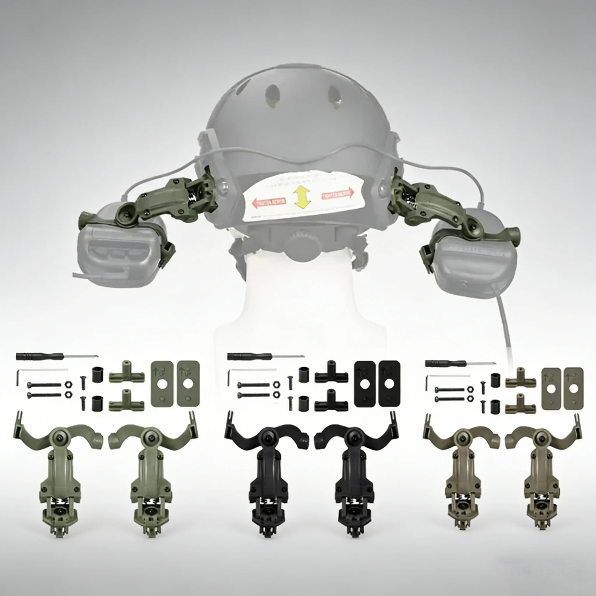 Tactical Shooting Headset Bracket Kit Multi-Angle Rotation Helmet Rail Adapter Fit OPS Core ARC Team Wendy M-LOK Mount
Tactical Shooting Headset Bracket Kit Multi-Angle Rotation Helmet Rail Adapter Fit OPS Core ARC Team Wendy M-LOK Mount