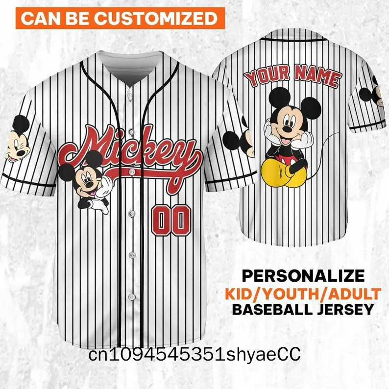Personalize Disney Vintage Mickey Mouse Smile Jersey, Custom Kid Youth Adult Baseball Jersey, Custom Disney Birthday Gift
Personalize Disney Vintage Mickey Mouse Smile Jersey, Custom Kid Youth Adult Baseball Jersey, Custom Disney Birthday Gift