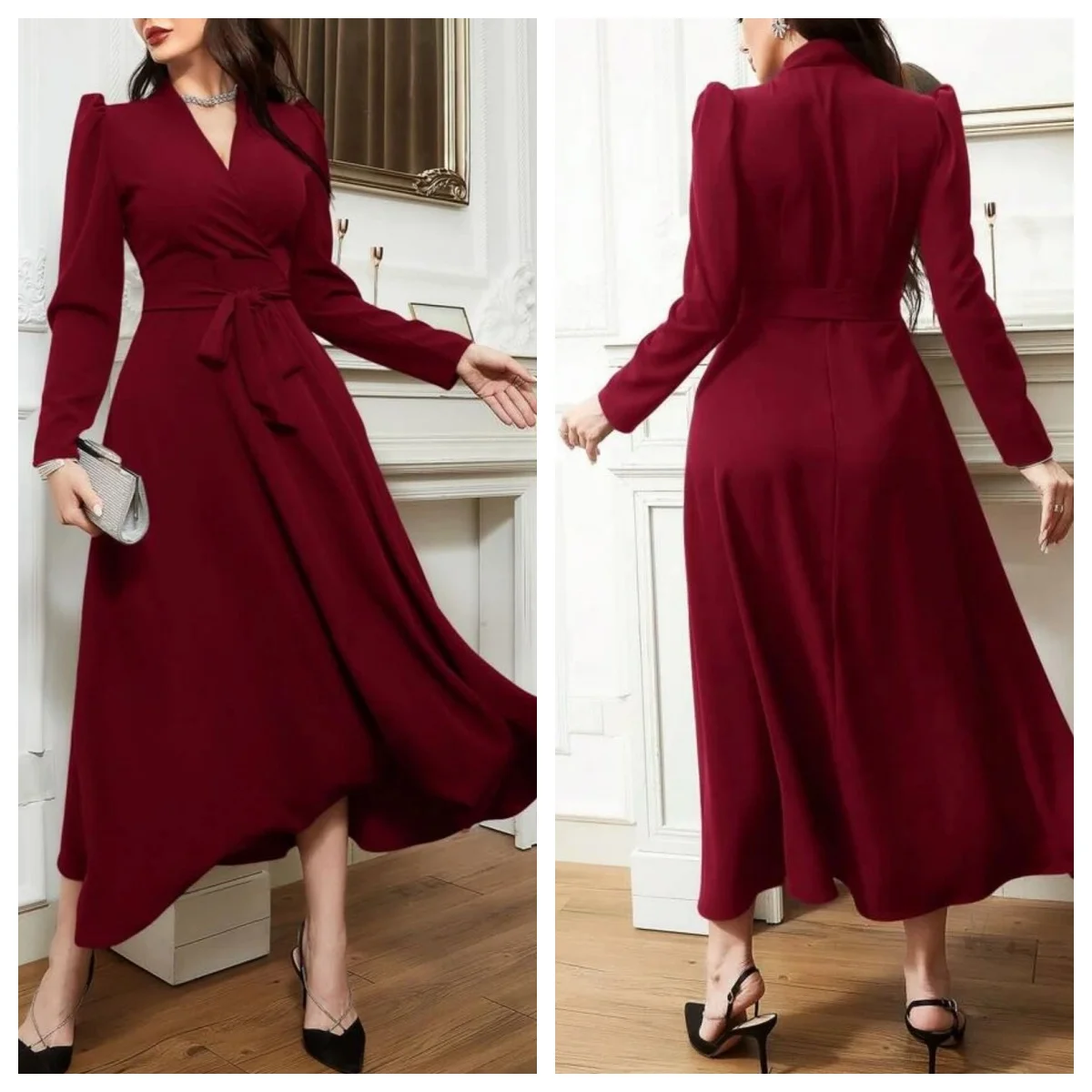 Customized Evening Dress Exquisite Jersey V-Neck Long Sleeves Prom Gowns Elegant A-Line Ankle Length Belt Ruched Party Dresses
Customized Evening Dress Exquisite Jersey V-Neck Long Sleeves Prom Gowns Elegant A-Line Ankle Length Belt Ruched Party Dresses