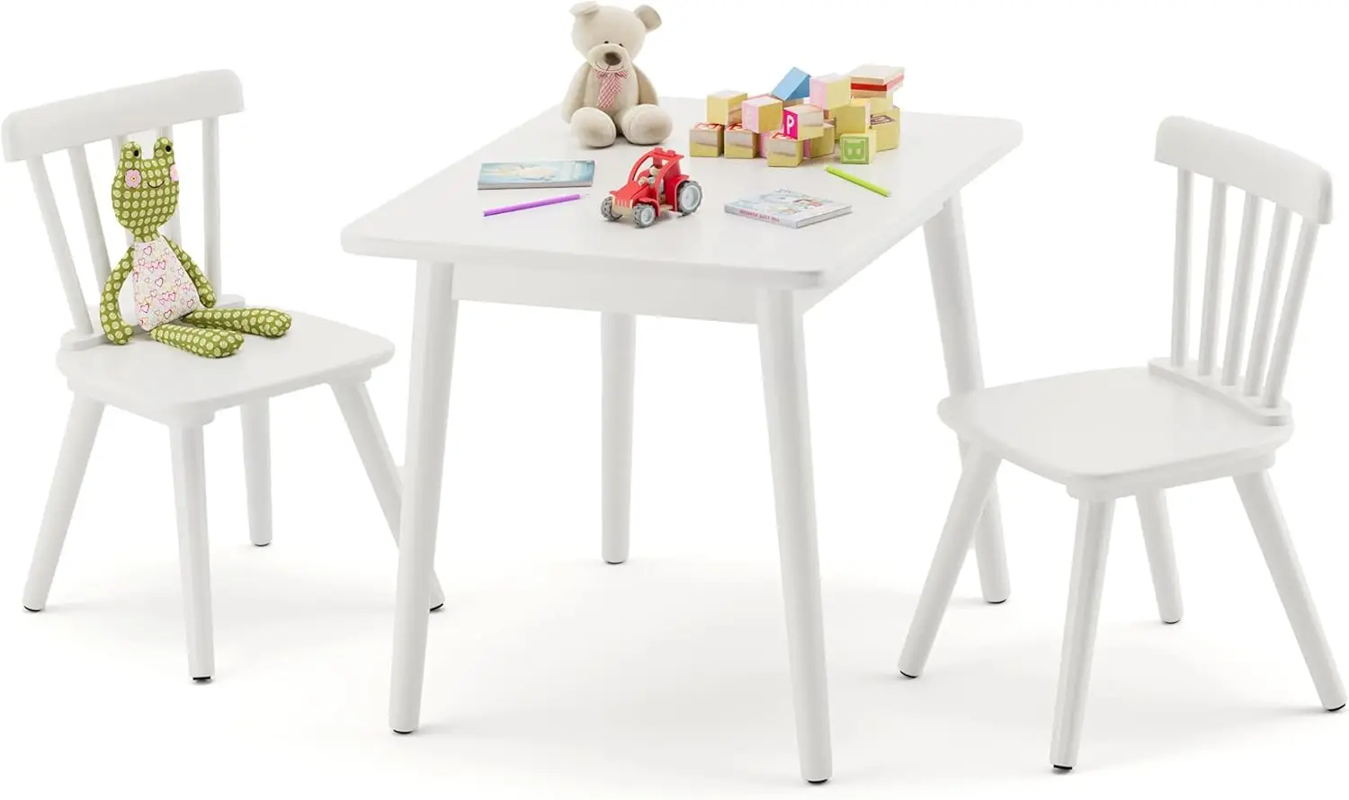 Windsor Kids Table and 2 Chair Set, Rubberwood Toddler Table and Chair Set for Art, Play, Craft, Activity, with Non-Slip Legs Ro
Windsor Kids Table and 2 Chair Set, Rubberwood Toddler Table and Chair Set for Art, Play, Craft, Activity, with Non-Slip Legs Ro
