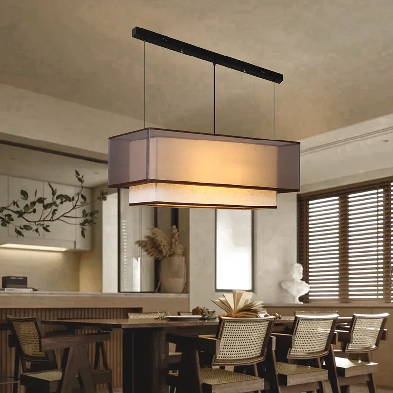 New Chinese chandelier, living room dining table, tea room Zen hotel, homestay Japanese retro wabi-sabi wind, strip lamps
New Chinese chandelier, living room dining table, tea room Zen hotel, homestay Japanese retro wabi-sabi wind, strip lamps