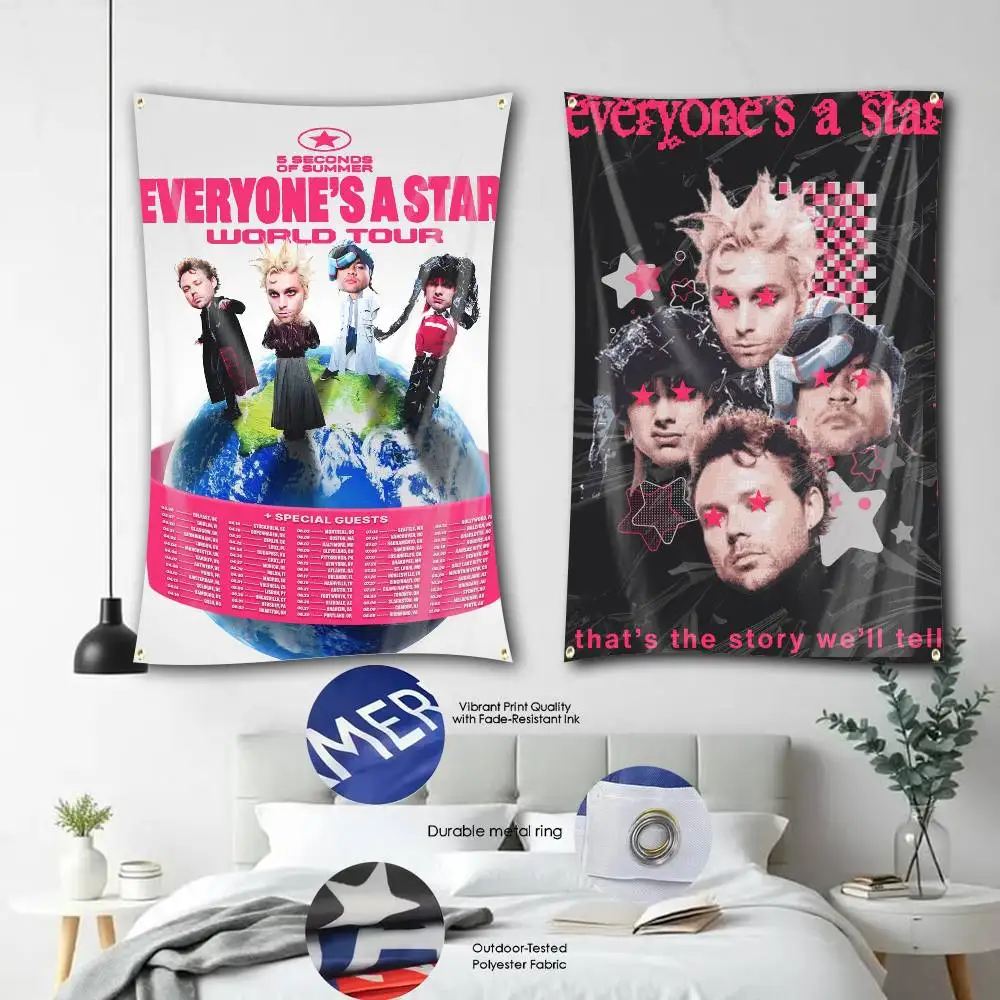 Pop-rock 5SOS 5Seconds-of-Summer Flag Banners Four Hole Flag Polyester Outdoor Decor Room Aesthetic
Pop-rock 5SOS 5Seconds-of-Summer Flag Banners Four Hole Flag Polyester Outdoor Decor Room Aesthetic