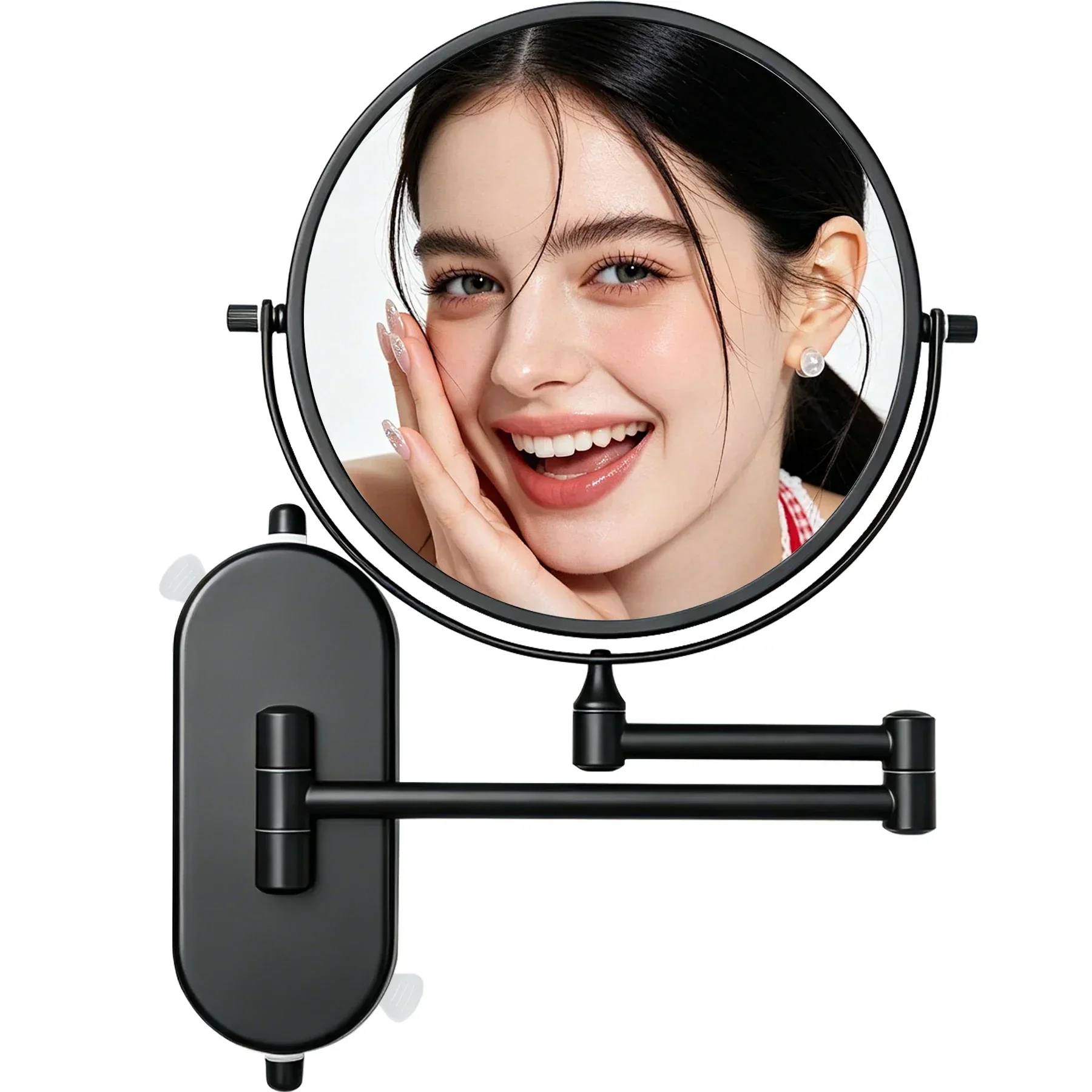 360° Foldable Wall Mount Makeup Mirror, 10X Magnification Mirror Self-Adhesive Suction Cup Traceless Vanity Mirror
360° Foldable Wall Mount Makeup Mirror, 10X Magnification Mirror Self-Adhesive Suction Cup Traceless Vanity Mirror