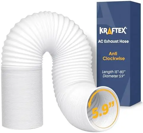 Portable AC Exhaust Hose 5.9" Diameter, 80" Length, Anti-Clockwise Thread – Fits , & More
Portable AC Exhaust Hose 5.9" Diameter, 80" Length, Anti-Clockwise Thread – Fits , & More