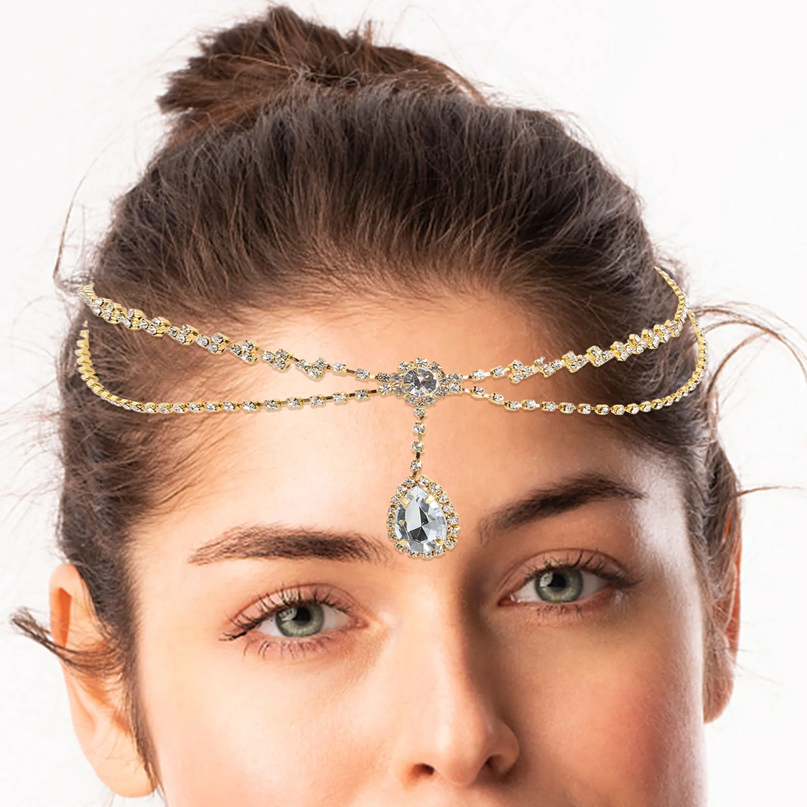 1pc Glass Forehead Decor Elegant Head Chain Bride Hair Wedding Headdress Chic Headpiece Hairstyle Tool for Women Girls Bridal
1pc Glass Forehead Decor Elegant Head Chain Bride Hair Wedding Headdress Chic Headpiece Hairstyle Tool for Women Girls Bridal