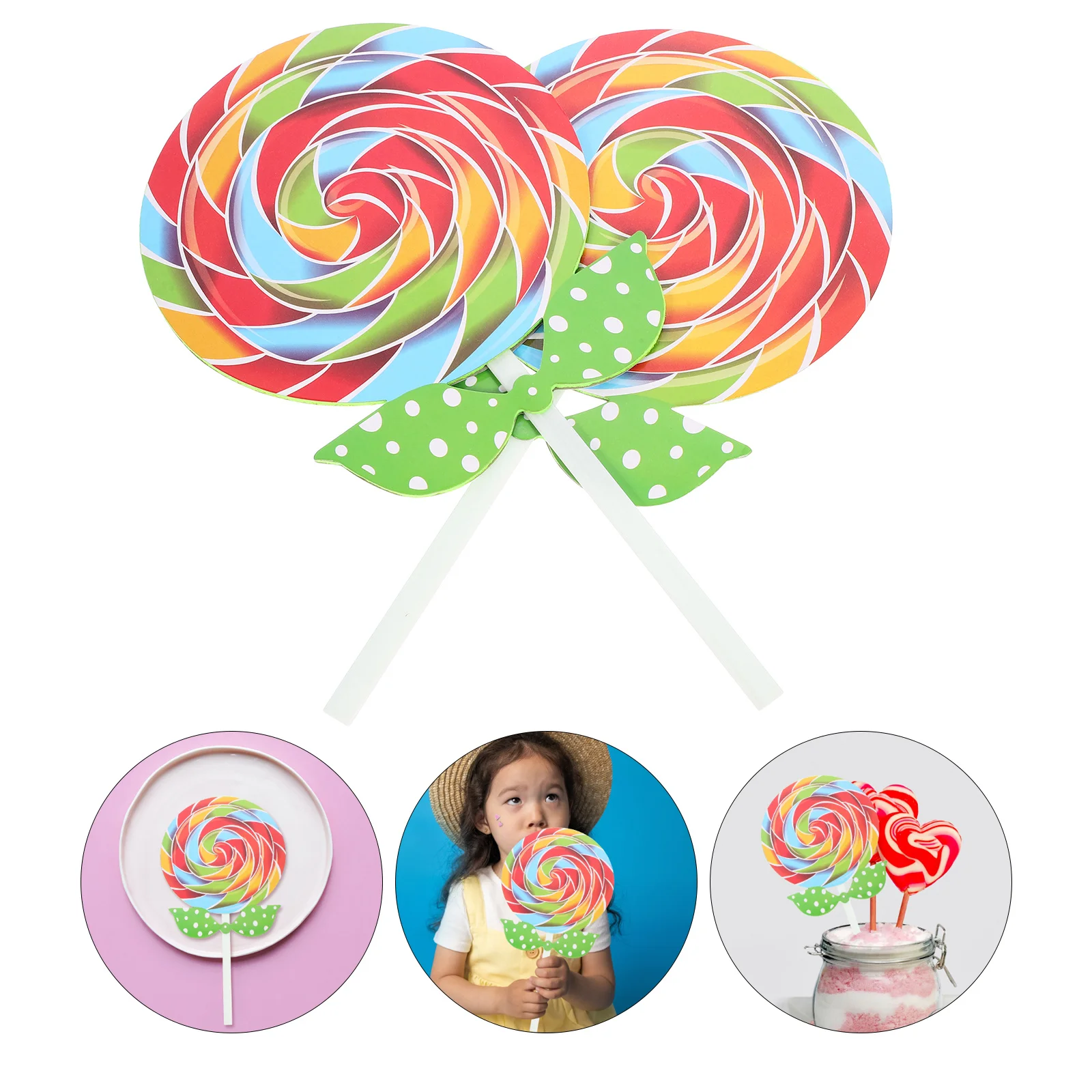 2pcs 16CM Double Rainbow Lollipop Props Simulation Candy Photography Accessories Children Dance Party DIY Decor
2pcs 16CM Double Rainbow Lollipop Props Simulation Candy Photography Accessories Children Dance Party DIY Decor