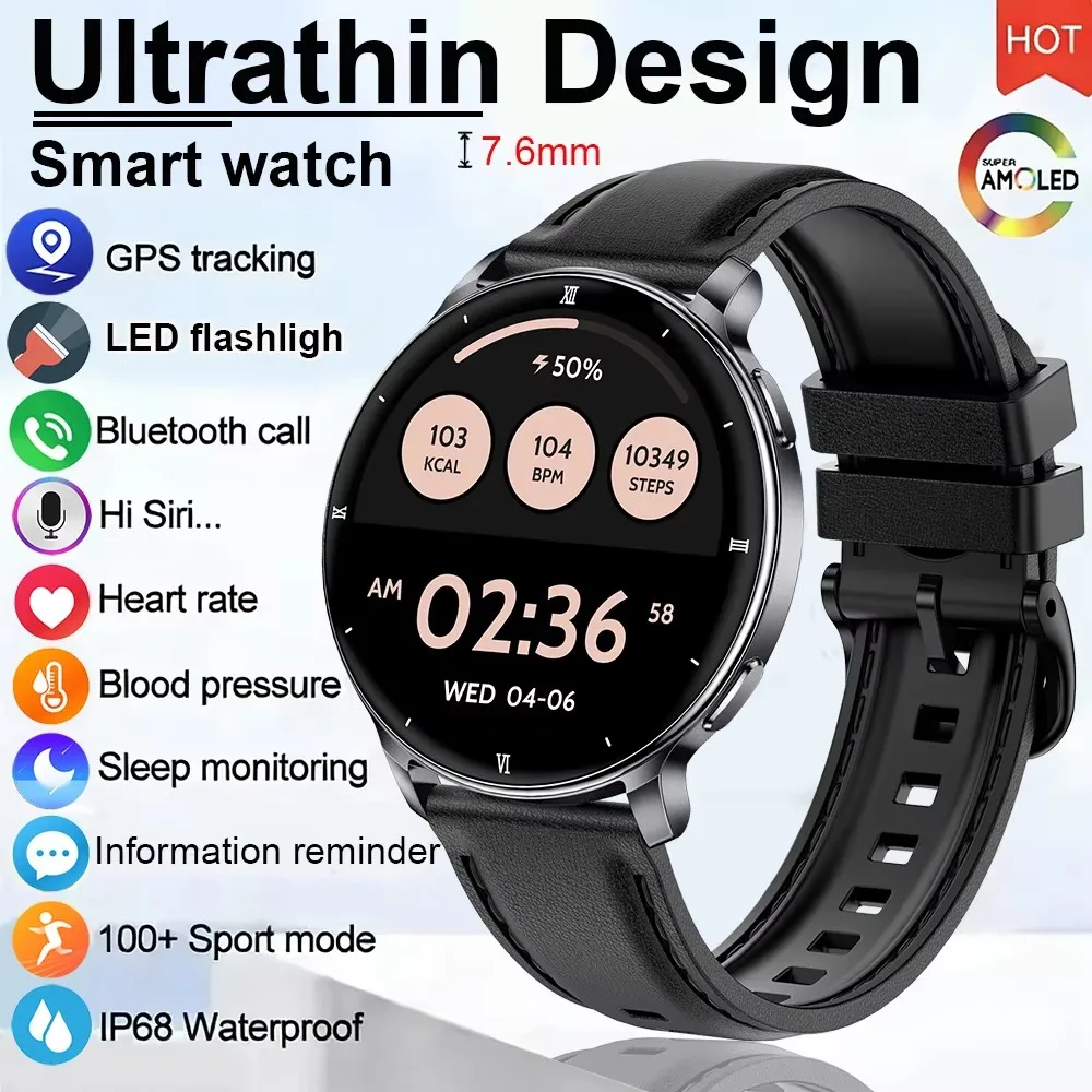 Новые ультратонкие смарт-часы 2026 года с экраном 1,32 дюйма для мужчин и женщин: фонарик, GPS-трекинг, Bluetooth-звонки, NFC, измерение пульса, спортивные функции
Новые ультратонкие смарт-часы 2026 года с экраном 1,32 дюйма для мужчин и женщин: фонарик, GPS-трекинг, Bluetooth-звонки, NFC, измерение пульса, спортивные функции