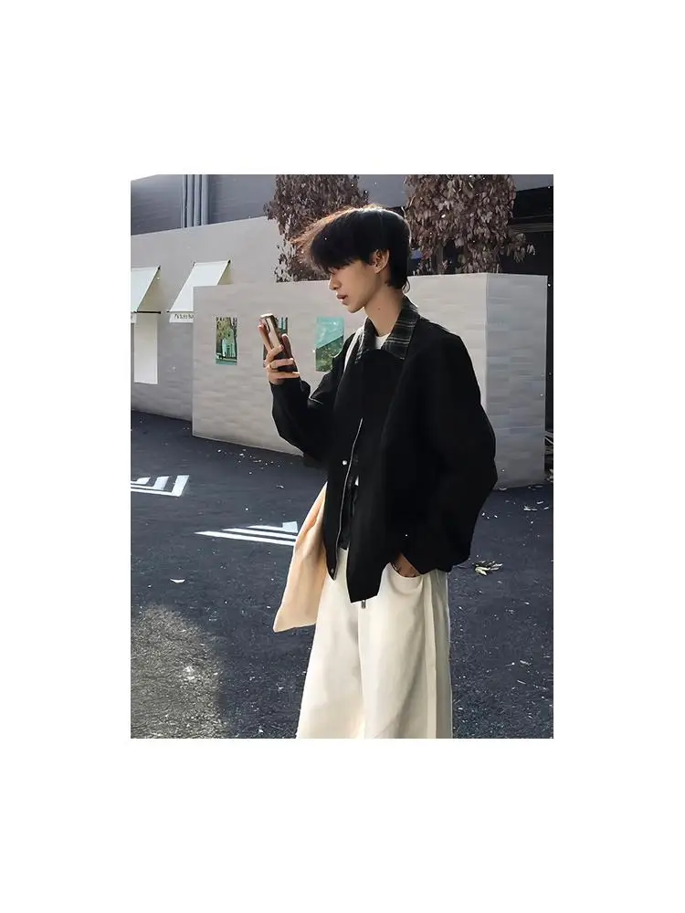 American Retro Plaid Splicing Fake Two-Piece Jaet Men's Autumn Winter High Street Haome Loose Collar Pilot Jaet
American Retro Plaid Splicing Fake Two-Piece Jaet Men's Autumn Winter High Street Haome Loose Collar Pilot Jaet