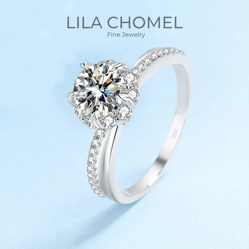Designer Jewelry Wedding Engagement Rings 18K White Gold VVS1 D Color 1CT Moissanite Original Certified Good Quality for Women
Designer Jewelry Wedding Engagement Rings 18K White Gold VVS1 D Color 1CT Moissanite Original Certified Good Quality for Women