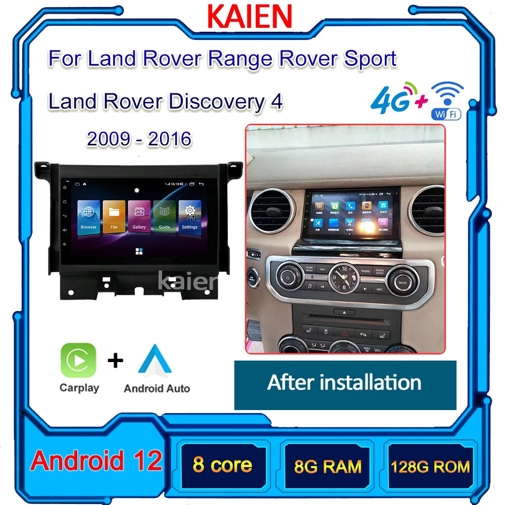 Автомагнитола KAIEN для Land Rover Discovery 4 Range Rover Sport 2009-2016, автомагнитола, DVD-плеер, Android 12, автонавигация, GPS, стерео, 4G, Wi-Fi
Автомагнитола KAIEN для Land Rover Discovery 4 Range Rover Sport 2009-2016, автомагнитола, DVD-плеер, Android 12, автонавигация, GPS, стерео, 4G, Wi-Fi