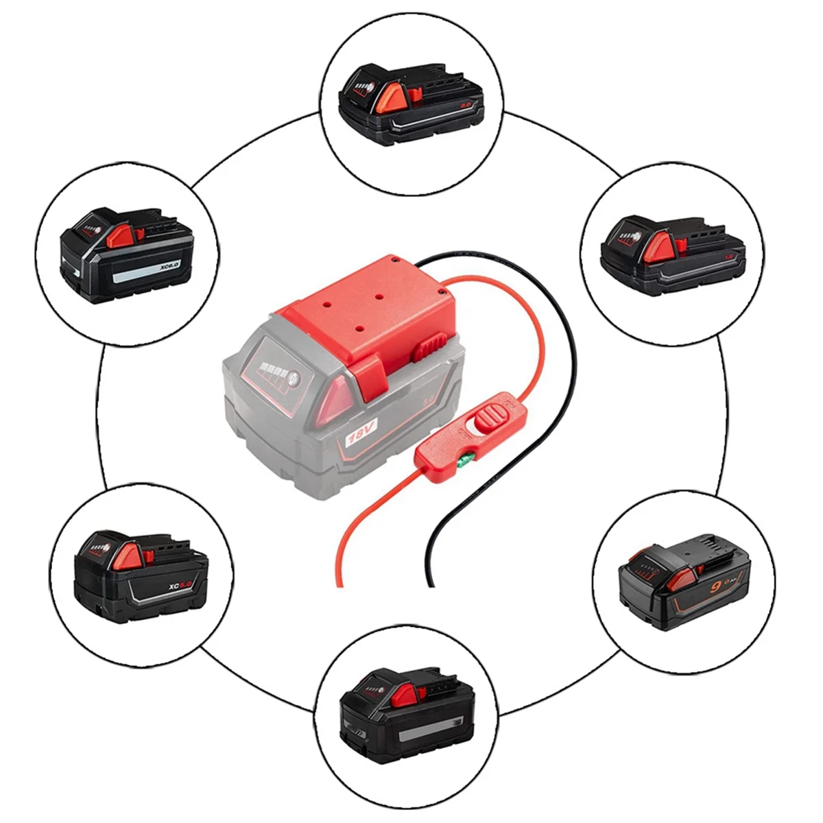 Адаптер для самостоятельной сборки батареи A008 для адаптера литиевой батареи 18 В с переключателем и предохранителем Батарея
Адаптер для самостоятельной сборки батареи A008 для адаптера литиевой батареи 18 В с переключателем и предохранителем Батарея