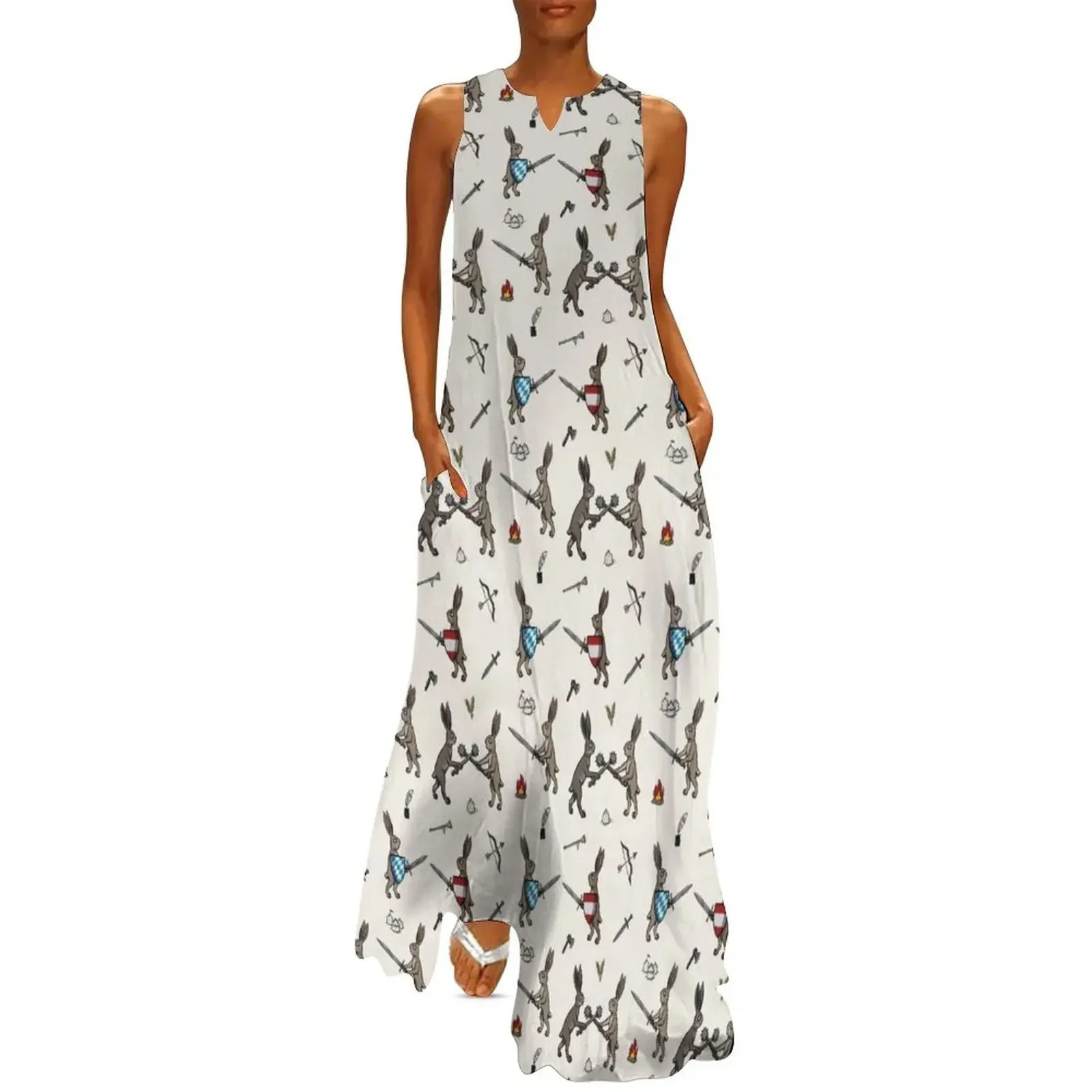 Medieval Marginalia Bunnies: Pattern Long Dress Dance dresses Woman's evening dress Women's dress Beachwear
Medieval Marginalia Bunnies: Pattern Long Dress Dance dresses Woman's evening dress Women's dress Beachwear
