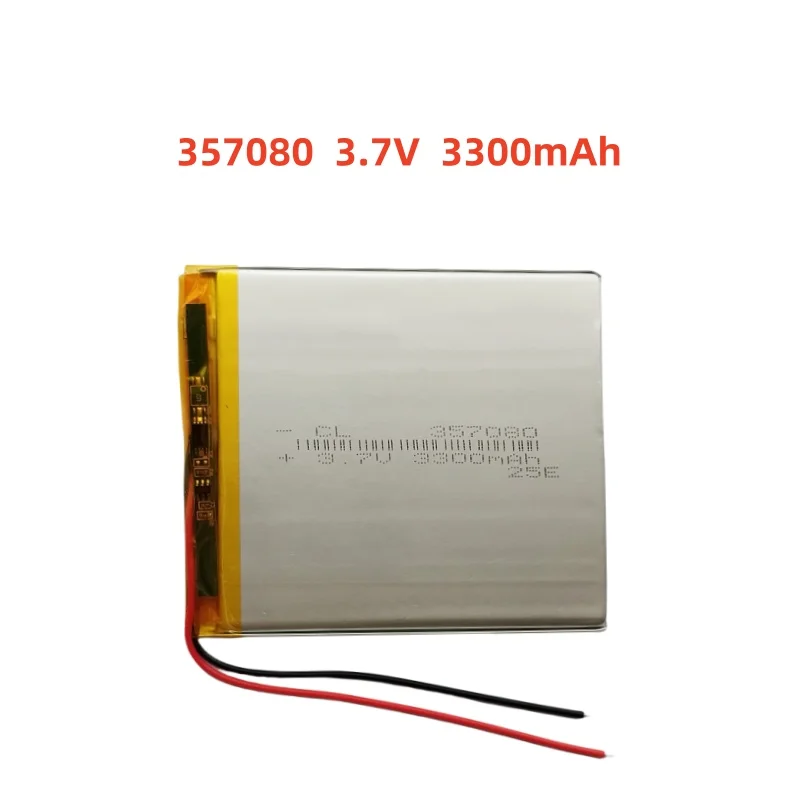 3.7V 357080 3300mAh Lithium Polymer Lipo Rechargeable Battery Cells For E-books Power Bank 7" Tablet PC Laptop Bluetooth
3.7V 357080 3300mAh Lithium Polymer Lipo Rechargeable Battery Cells For E-books Power Bank 7" Tablet PC Laptop Bluetooth