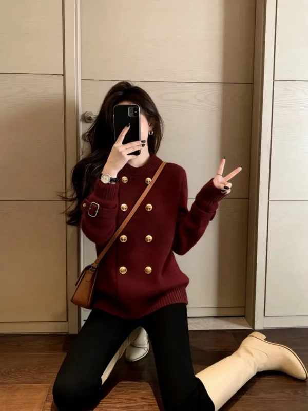 Корейский вязаный кардиган Sli: теплый, мягкий, свободный крой, длинный рукав, круглый вырез, для повседневной носки зимой
Корейский вязаный кардиган Sli: теплый, мягкий, свободный крой, длинный рукав, круглый вырез, для повседневной носки зимой