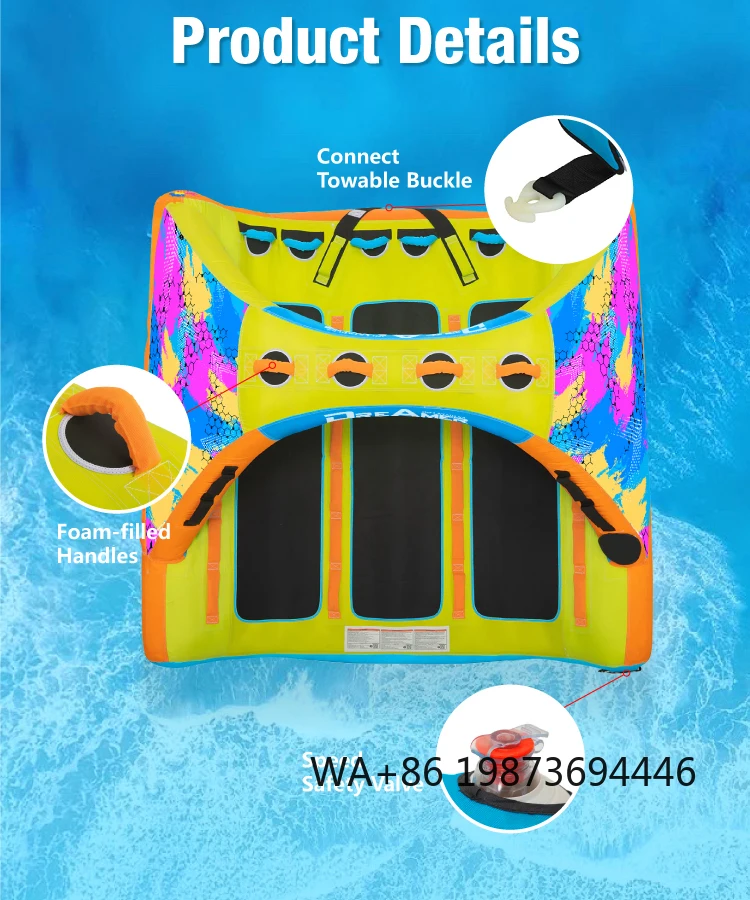 New Design Inflatable Towable, Crazy Water Sport Towable Boat Tube for Boating
New Design Inflatable Towable, Crazy Water Sport Towable Boat Tube for Boating