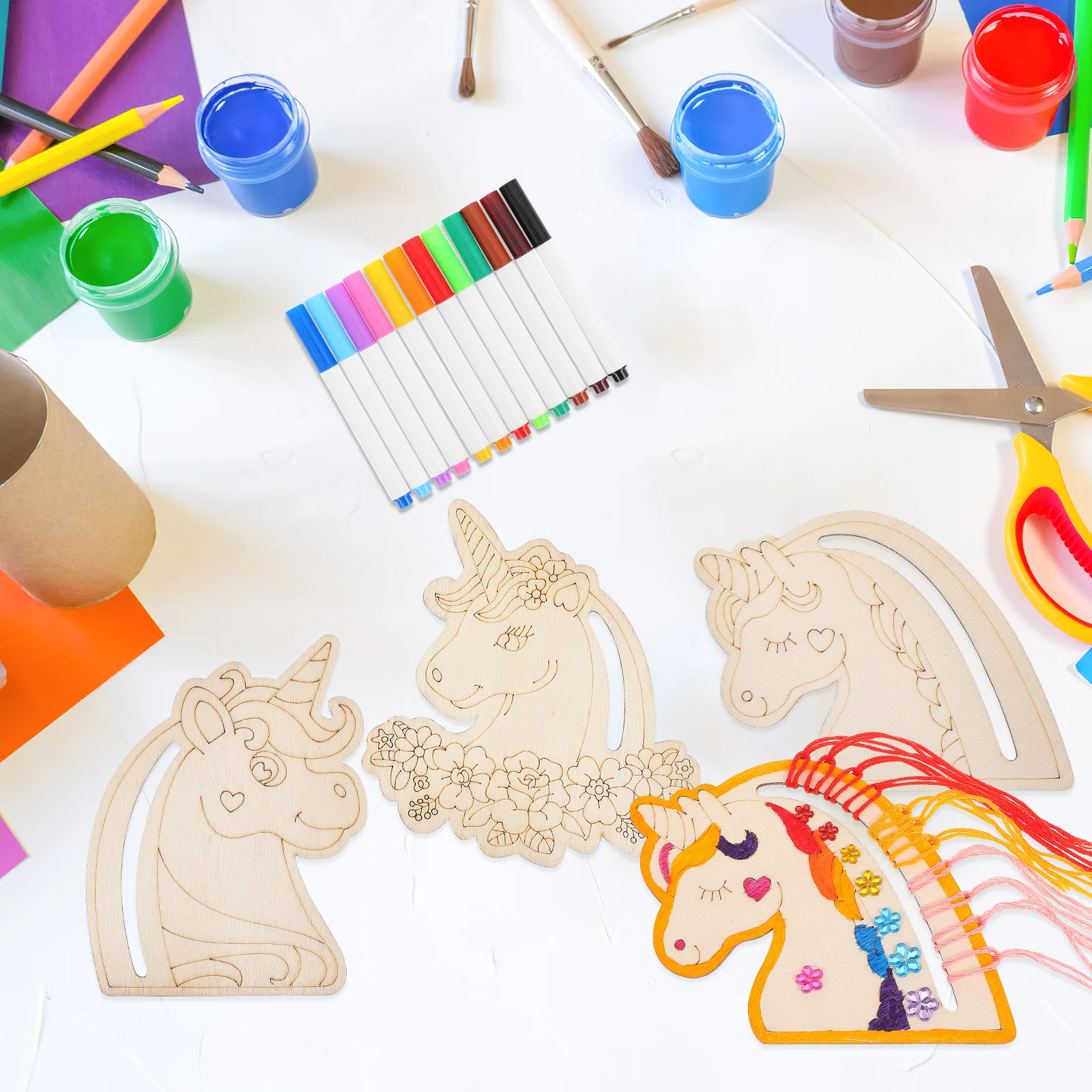 39 Pieces Unicorn Doodle Kit Unpainted Wooden Cutouts Crafts Party Favors Decorations Creative Artistic Skills Coloring
39 Pieces Unicorn Doodle Kit Unpainted Wooden Cutouts Crafts Party Favors Decorations Creative Artistic Skills Coloring