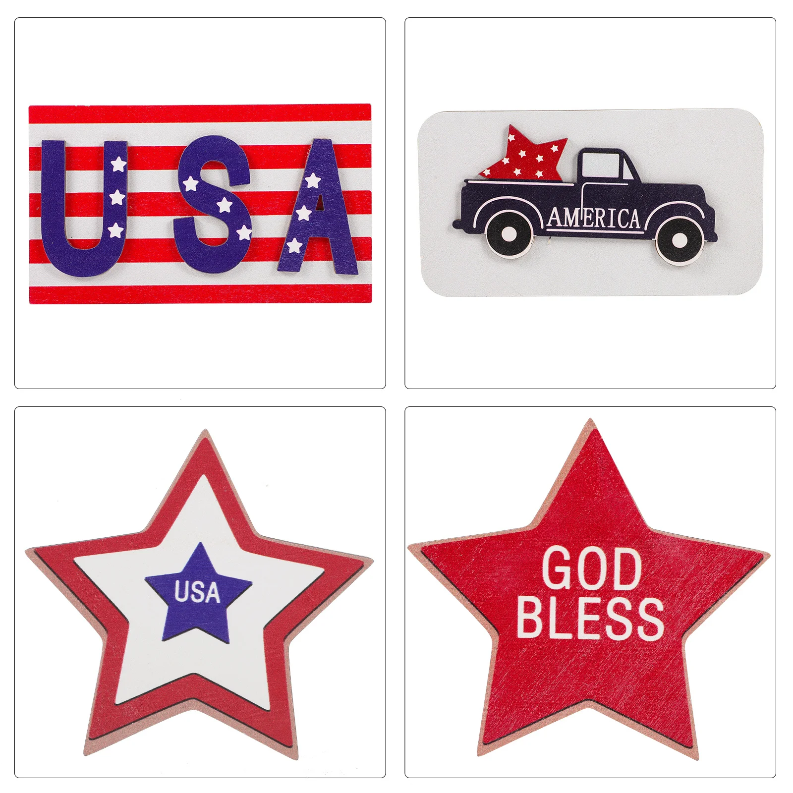 12Pcs Patriotic Tiered Tray Wooden Decor Independence Day 4th of July Table Ornament Tiered Tray Decorations Set
12Pcs Patriotic Tiered Tray Wooden Decor Independence Day 4th of July Table Ornament Tiered Tray Decorations Set