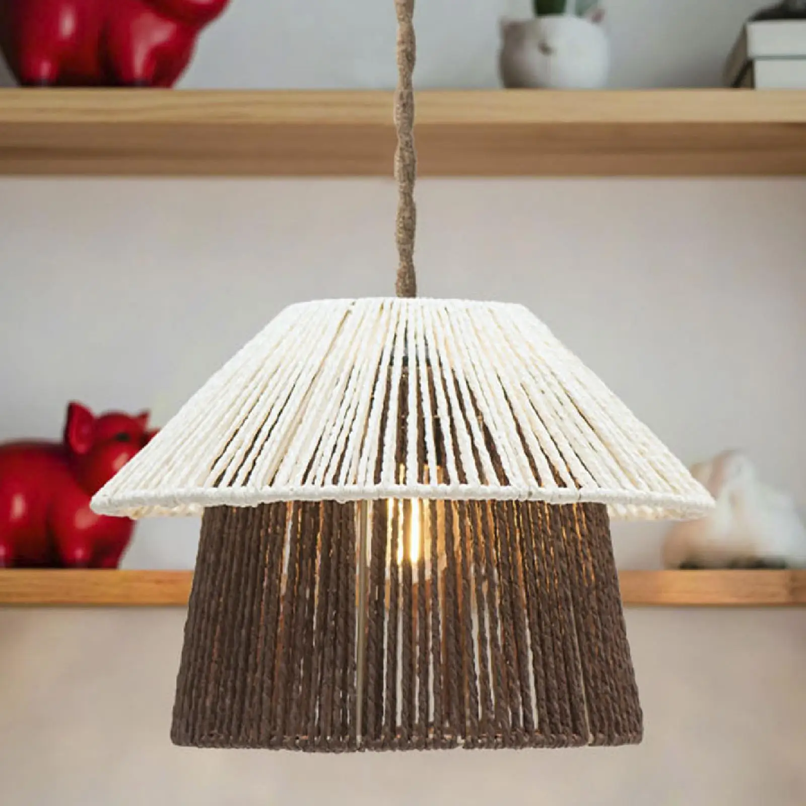 Pendant Lamp Shade Rustic Pendant Light Cage Handwoven Handwoven Lamp Shade for Dining Room Kitchen Cafe Farmhouse Decoration
Pendant Lamp Shade Rustic Pendant Light Cage Handwoven Handwoven Lamp Shade for Dining Room Kitchen Cafe Farmhouse Decoration