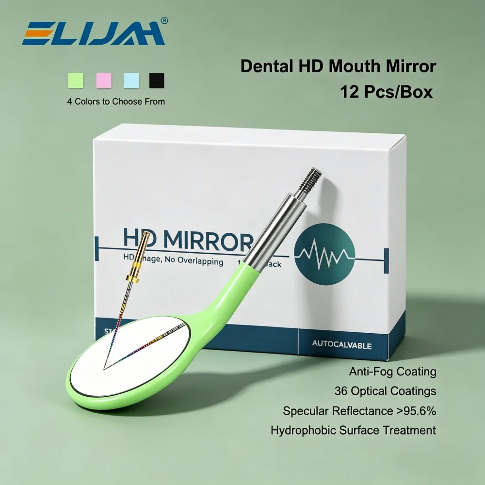 ELIJAH Dental UHD Mirror 4 Colors To Choose From Mirror HD Mouth Waterproof with Detachable Stainless Steel Handle Dentistry
ELIJAH Dental UHD Mirror 4 Colors To Choose From Mirror HD Mouth Waterproof with Detachable Stainless Steel Handle Dentistry