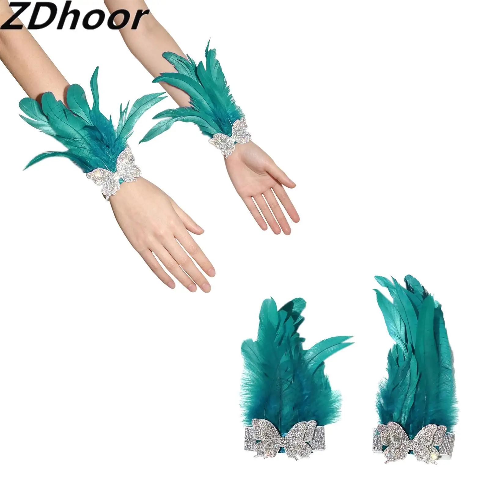 Butterfly And Sparkling Rhinestones Decoration Elastic Faux Feather Wristbands for Festival Performance Dance Carnival Cosplay
Butterfly And Sparkling Rhinestones Decoration Elastic Faux Feather Wristbands for Festival Performance Dance Carnival Cosplay